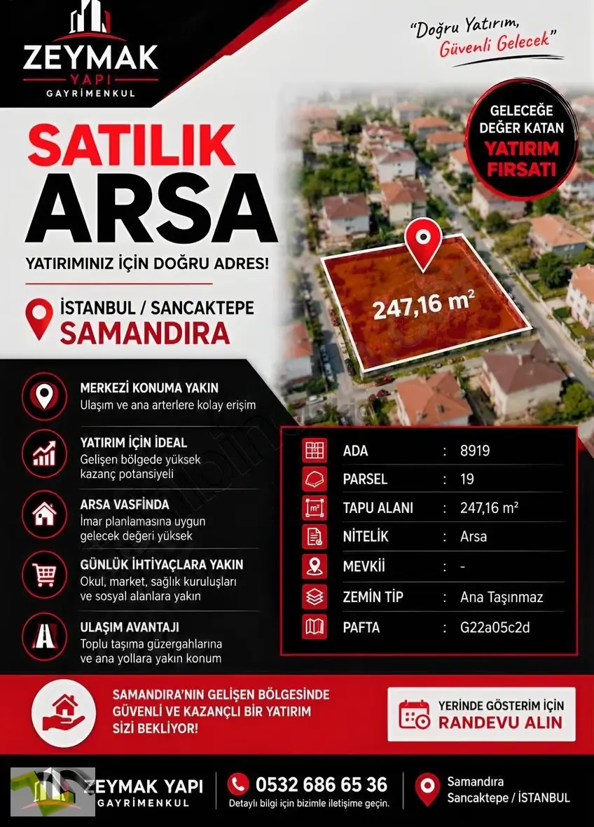 Zeymak Yapı'dan Fırsat Satılık Arsa