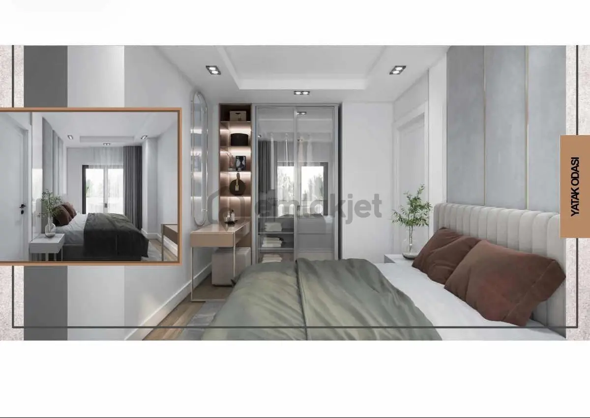 Nokta Emlak'dan Satılık 1+1 Sıfır Havuzlu Otoparklı Daire! - 7