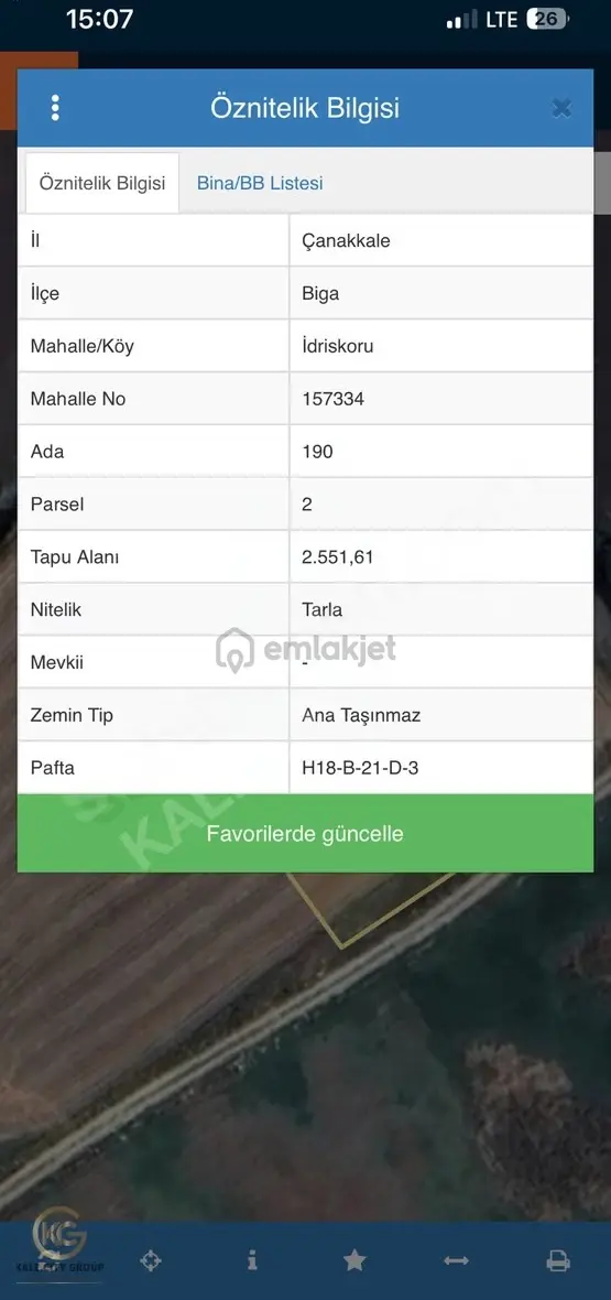 Biga İdriskoru Köyünde Satılık 2.550m2 Tarla - 4