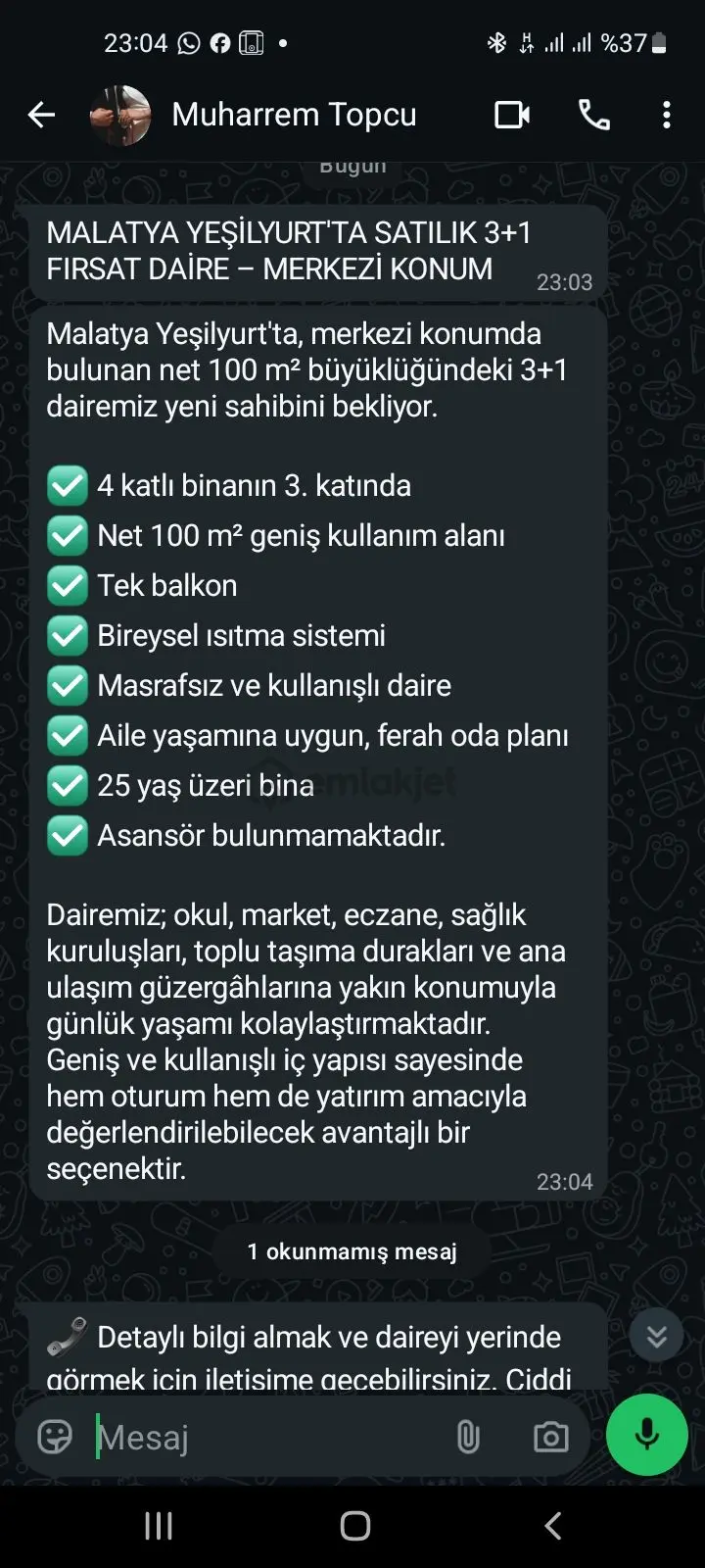 Malatya Yeşilyurt'da Satılık Fırsat Daire - 14