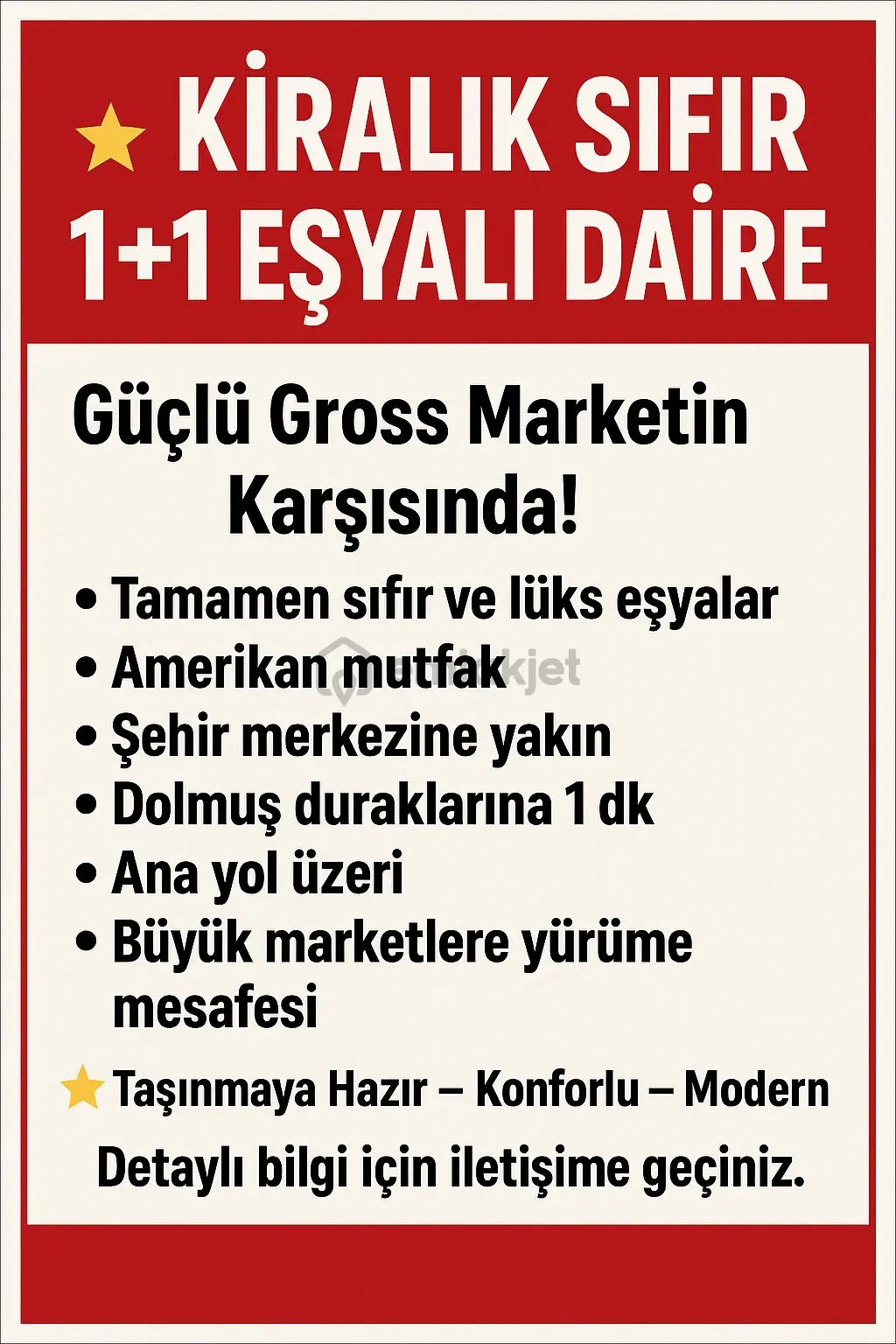 Sahibinden Sorgun Hanbaşı'nda Sıfır Eşyalı Kiralık 1+1 Daire - 2