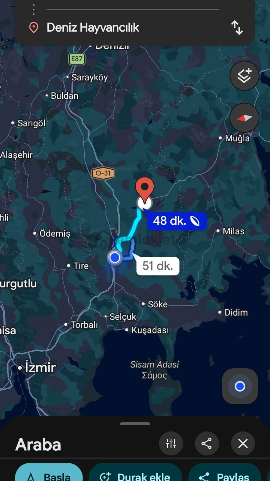 Çine Çaltı'da Muhteşem Konumda Kelepir Tarla - 27