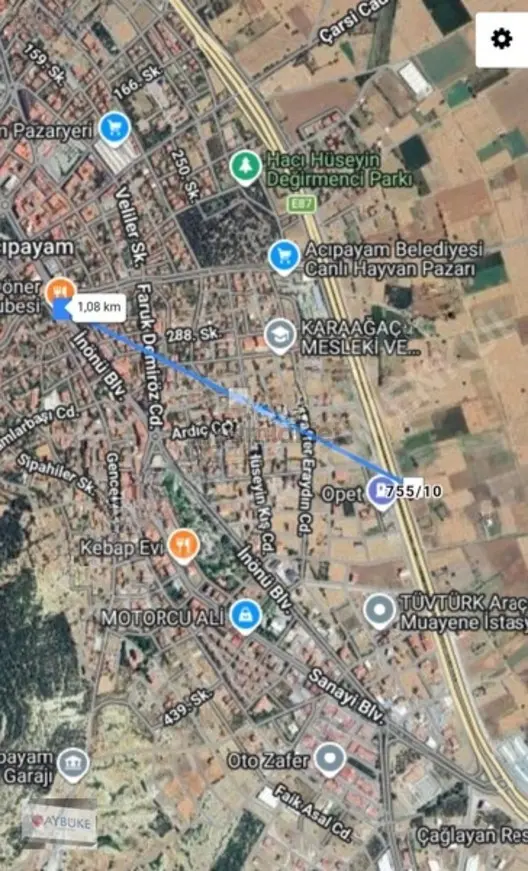 Acıpayam'da Anayolda Satılık 632m2 Ticari Arsa - 3