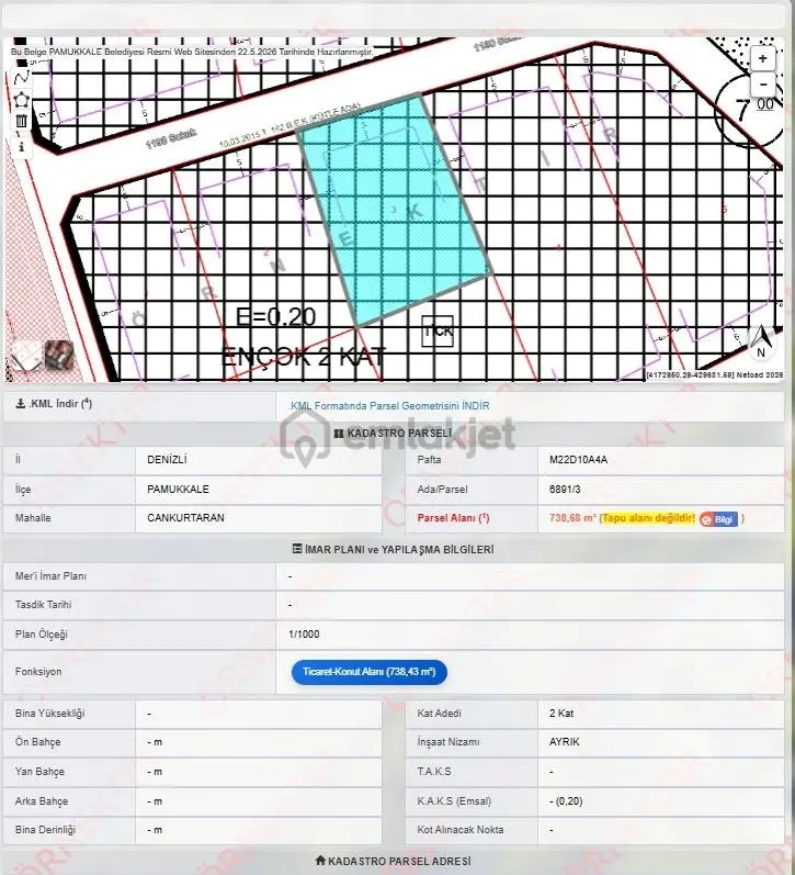Remax Model Den Cankurtaranda Ticari+ Konut İmarlı Satılık Arsa - 2