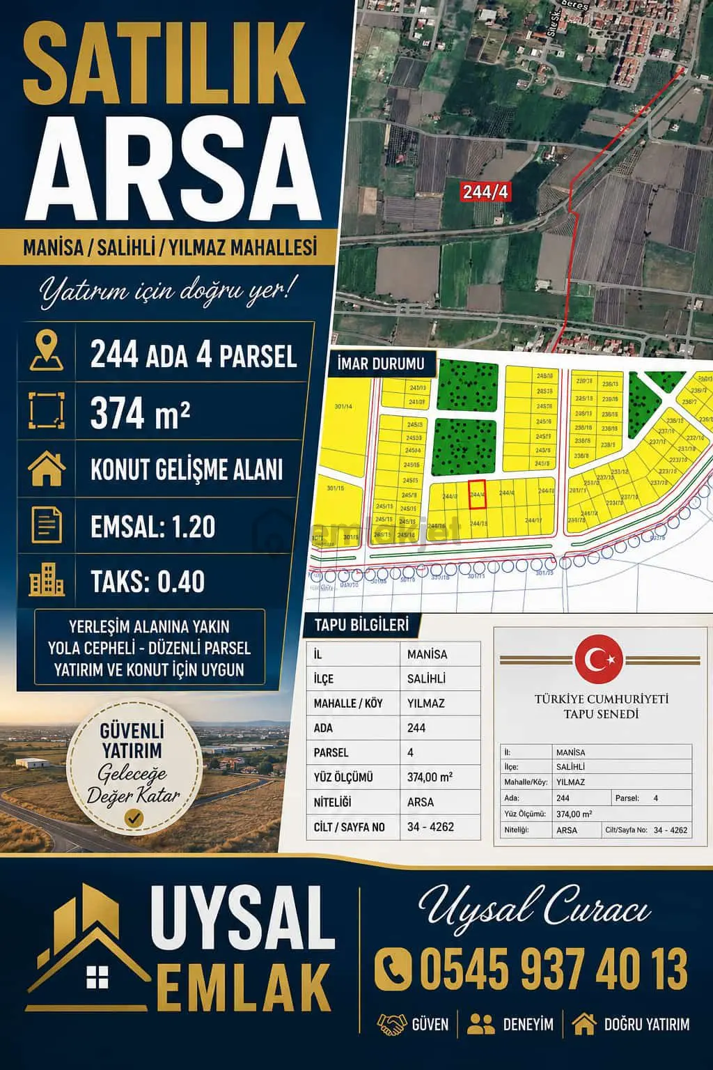 Yılmaz Mahallesi Satilik Arsa