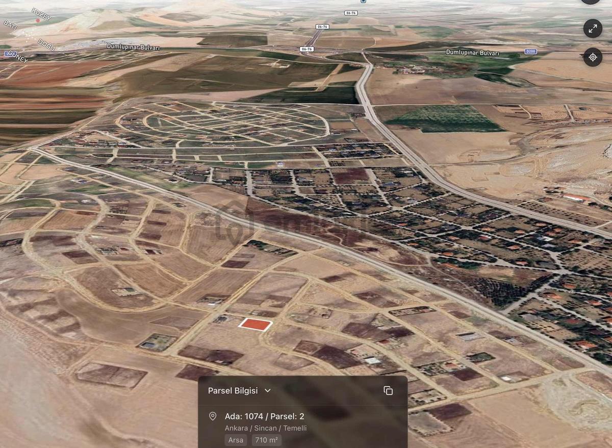 Ankara Temelli Yenihisarda 710 M² Konut İmarlı Arsa - 3