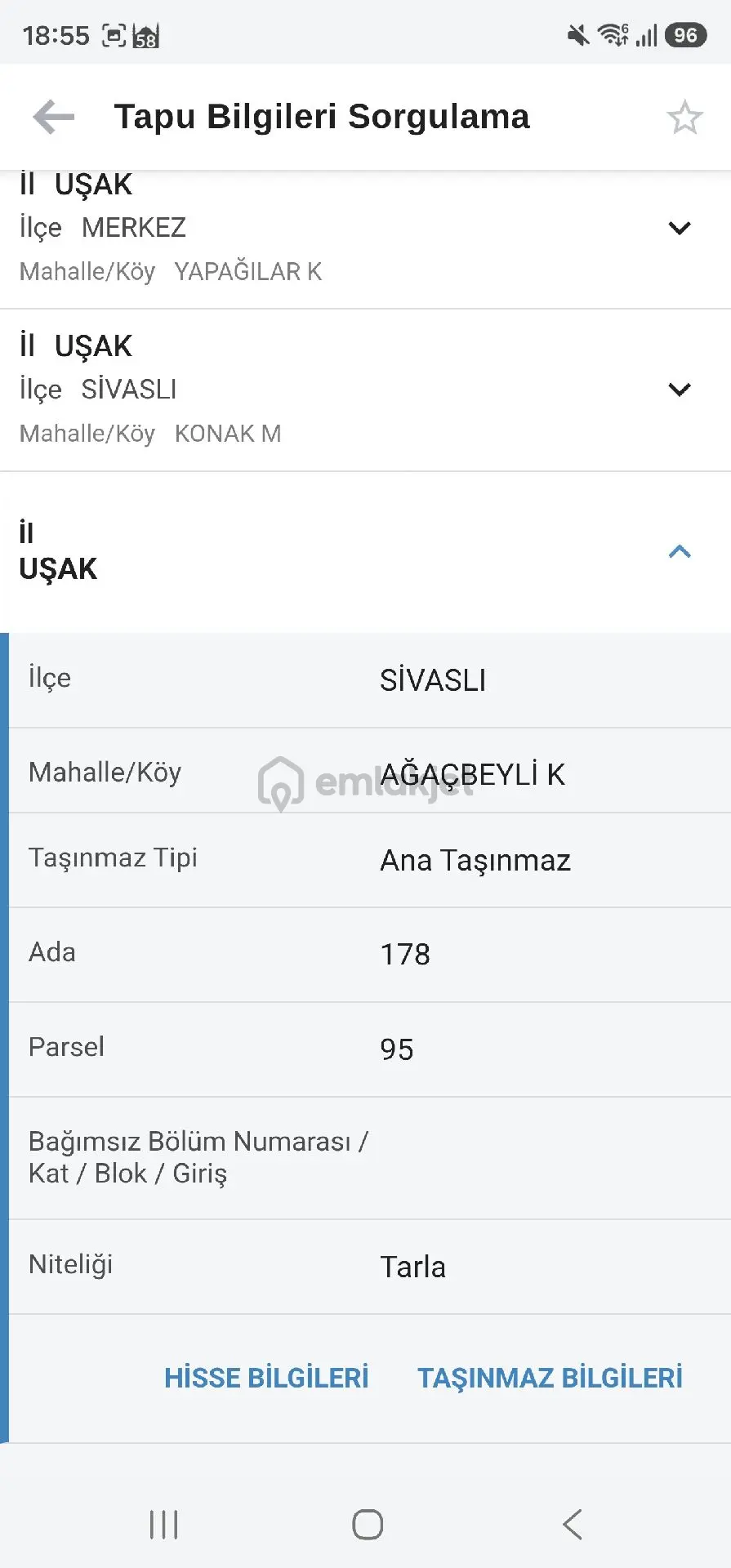 Sahibinden Uşak Sivaslida Tarla