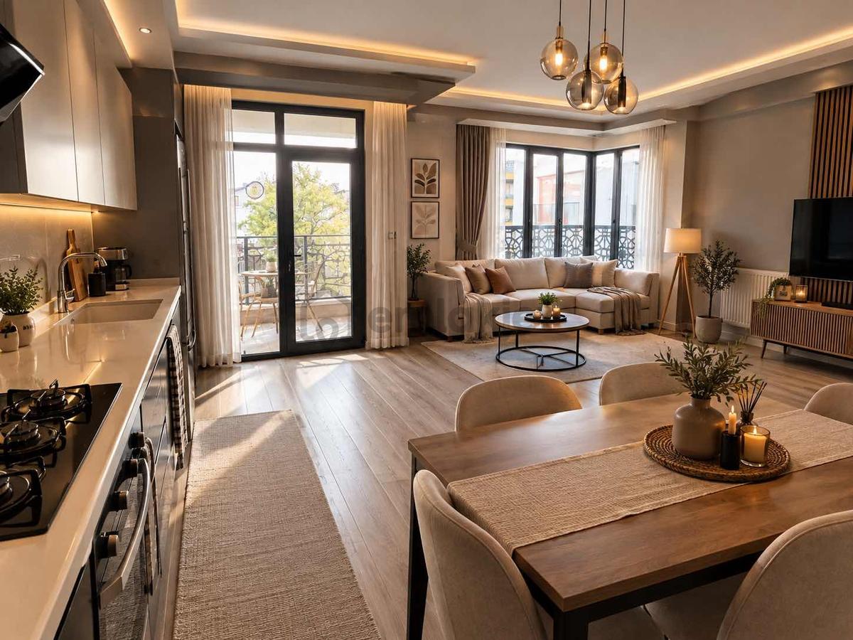 Alaçatı'dan İncek'te Teraslı 3 Banyolu Geniş 4+1 Kiralık Dubleks