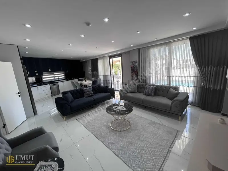 Didimde Eşyalı Tam Müstakil Köşe Villa - 20