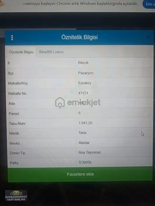 Özdeğirmenci Yapı Emlaktan Satılık Tarla - 2