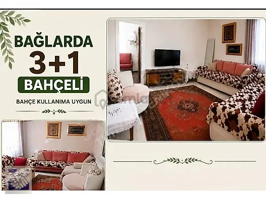 Bağlarda Bahce Kullanımlı Mobilyalı Kiralık 3+1
