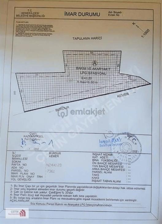 Burdur Kemer De 8 Dönüm Petrol Arsası - 8