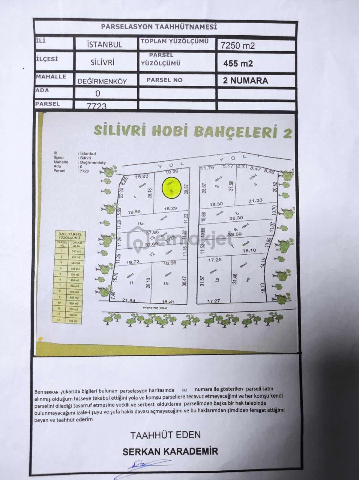 Silivri Değirmenköy 455 M