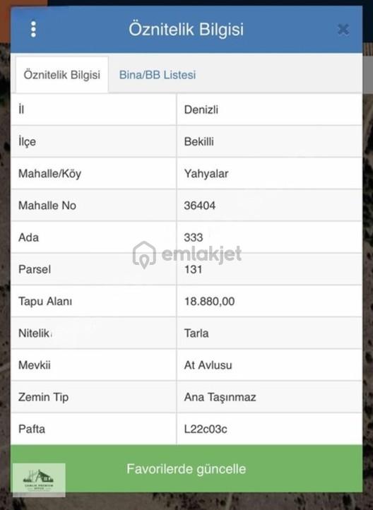 Bekilli Yahyalar'da 18.880mt2 Fırsat Tarla
