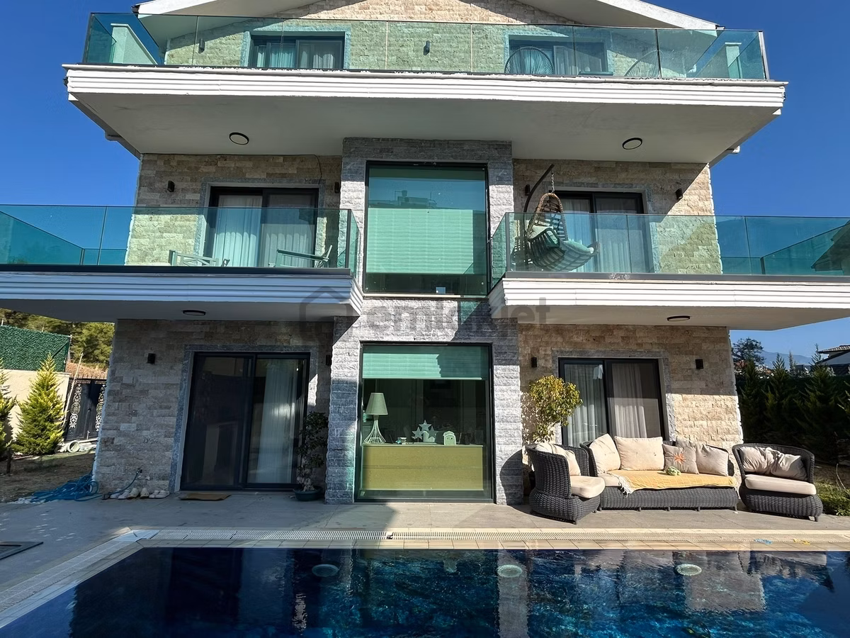 Fethiye Çiftlikte 2025 Yapımı 4+1 Triplex Villa | Kredi Uygun - 3
