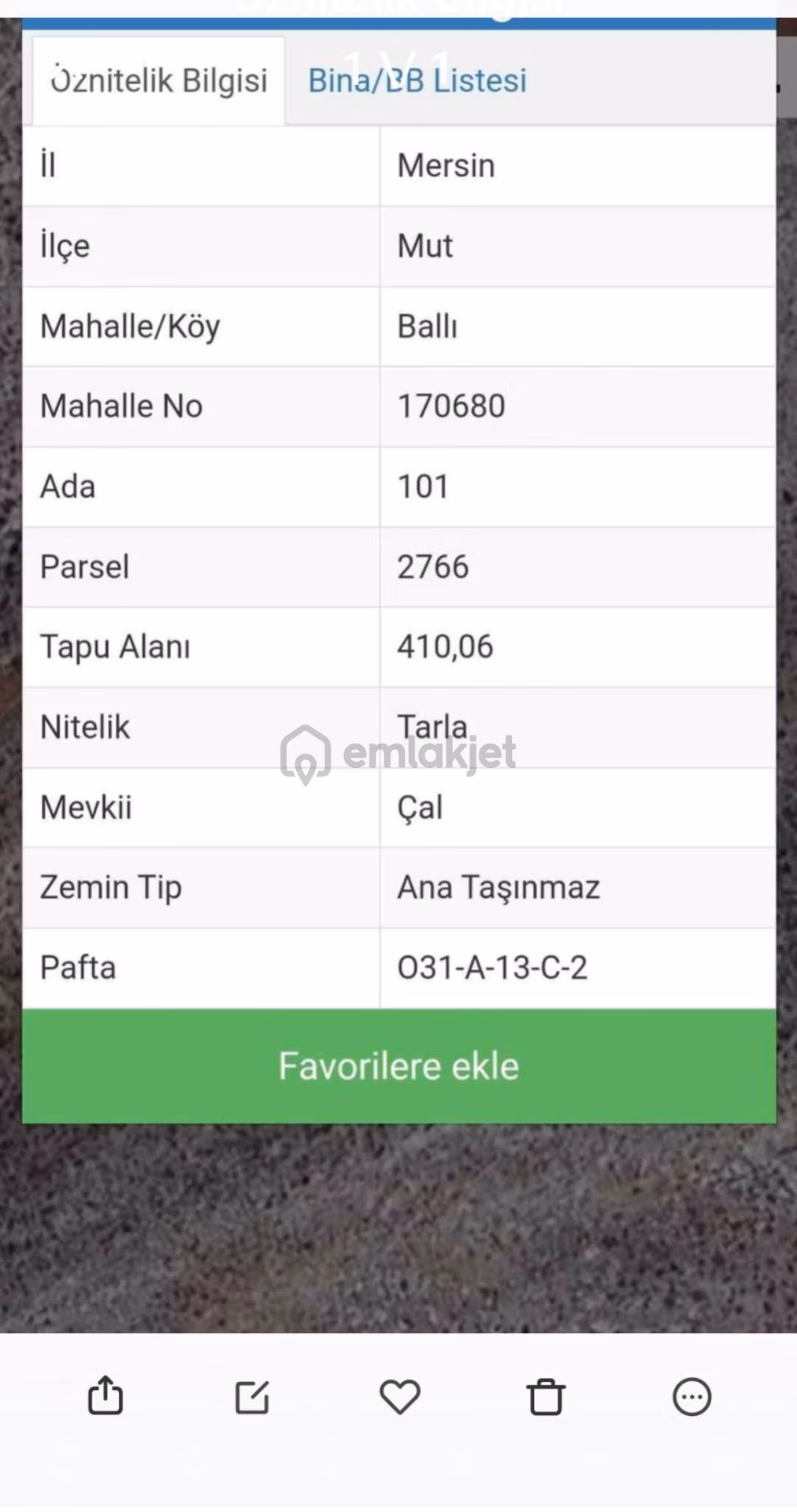 Aydın'dan Mut Ballı Köyün' De 410 M² Acil Satılık Tarla - 2