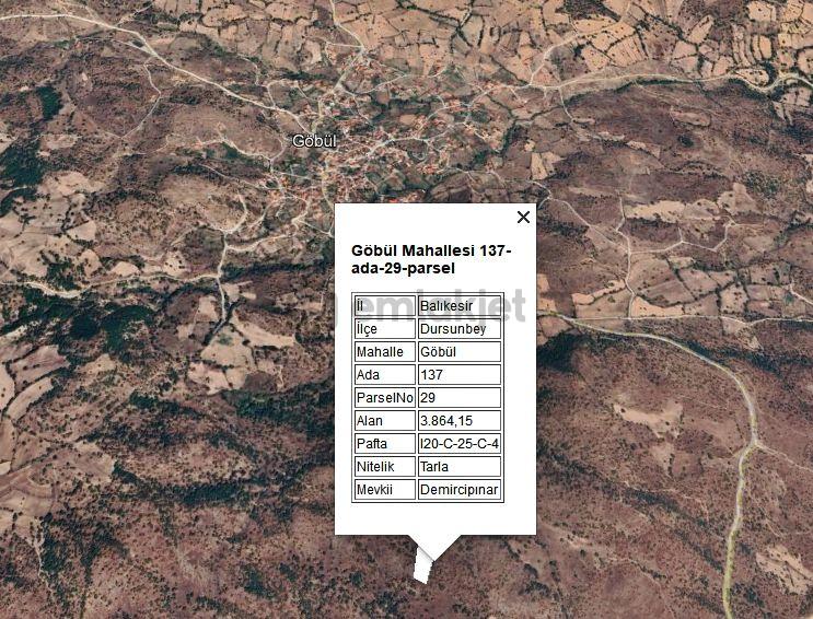 Dursunbey Göbül'de 3.865 M2 Satılık Tarla - 4