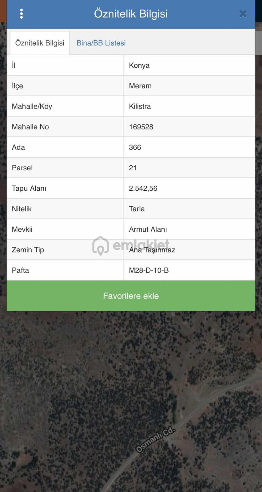 Klıstra 2542 M2 Satılık Tarla - 2