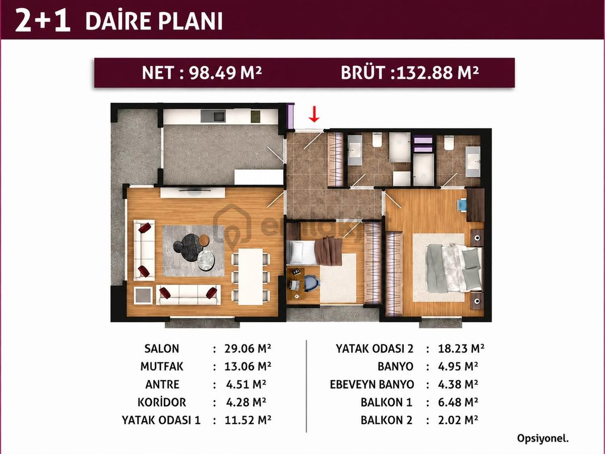 Ahteran İstanbul | Modern Yaşam Sunan 2+1 - 2