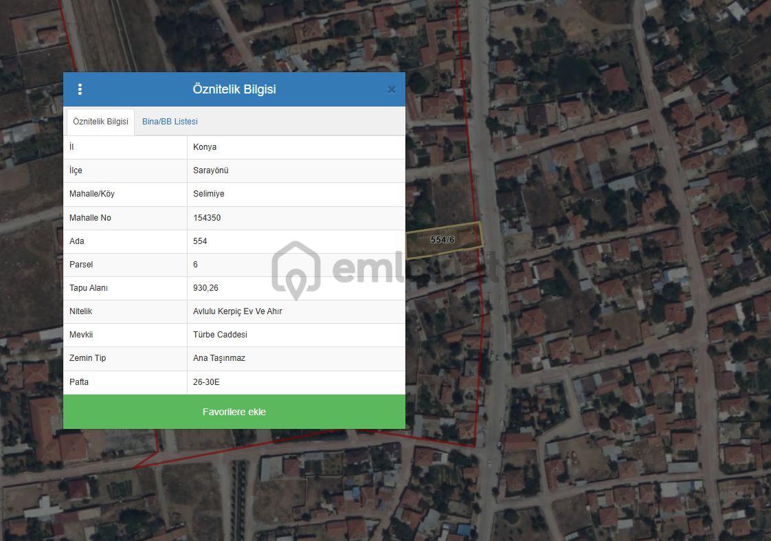 Sarayönü Selimiye'de 930 M² Cadde Üzeri Satılık Arsa - 2