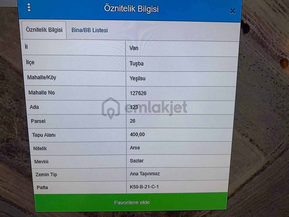 Çakı Yapı Emlaktan Tuşba Yeşilsu Da 400m2 Arsa - 5