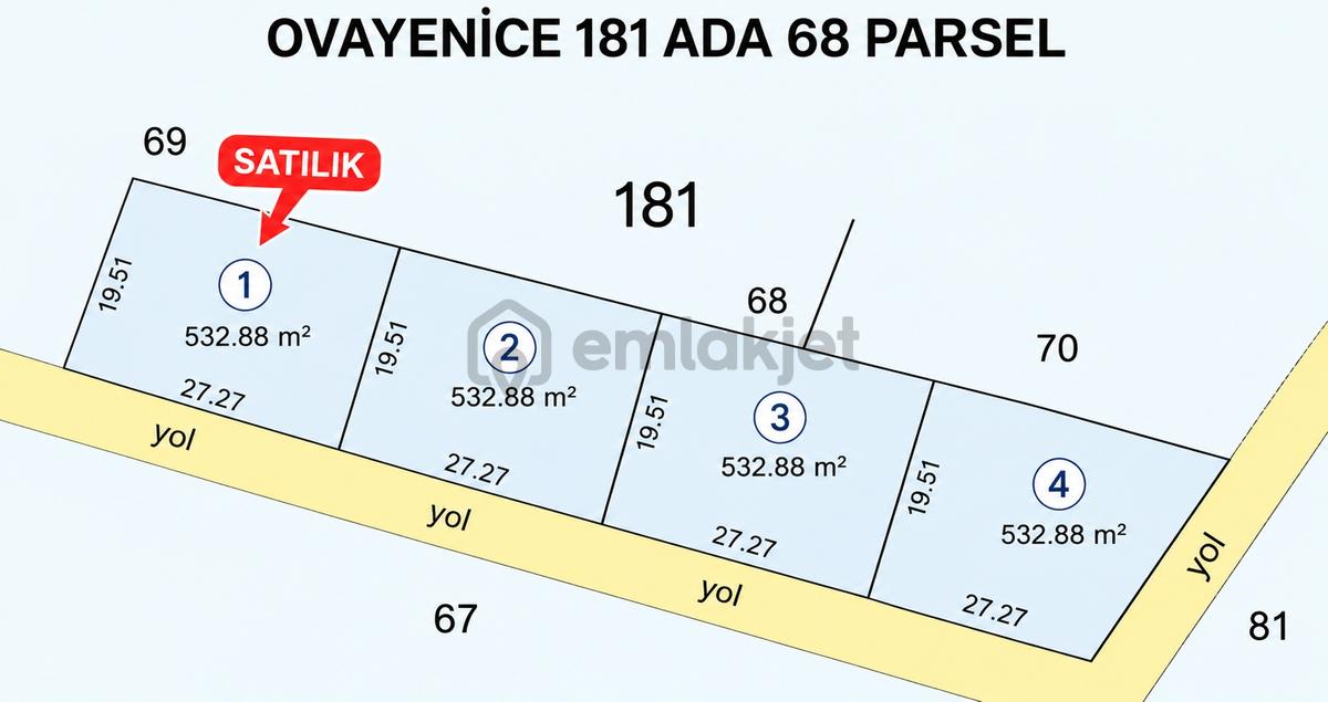 Çatalca Ovayenice'de Yerleşim İçinde Denize 5 Km 532 M² Tarla - 3