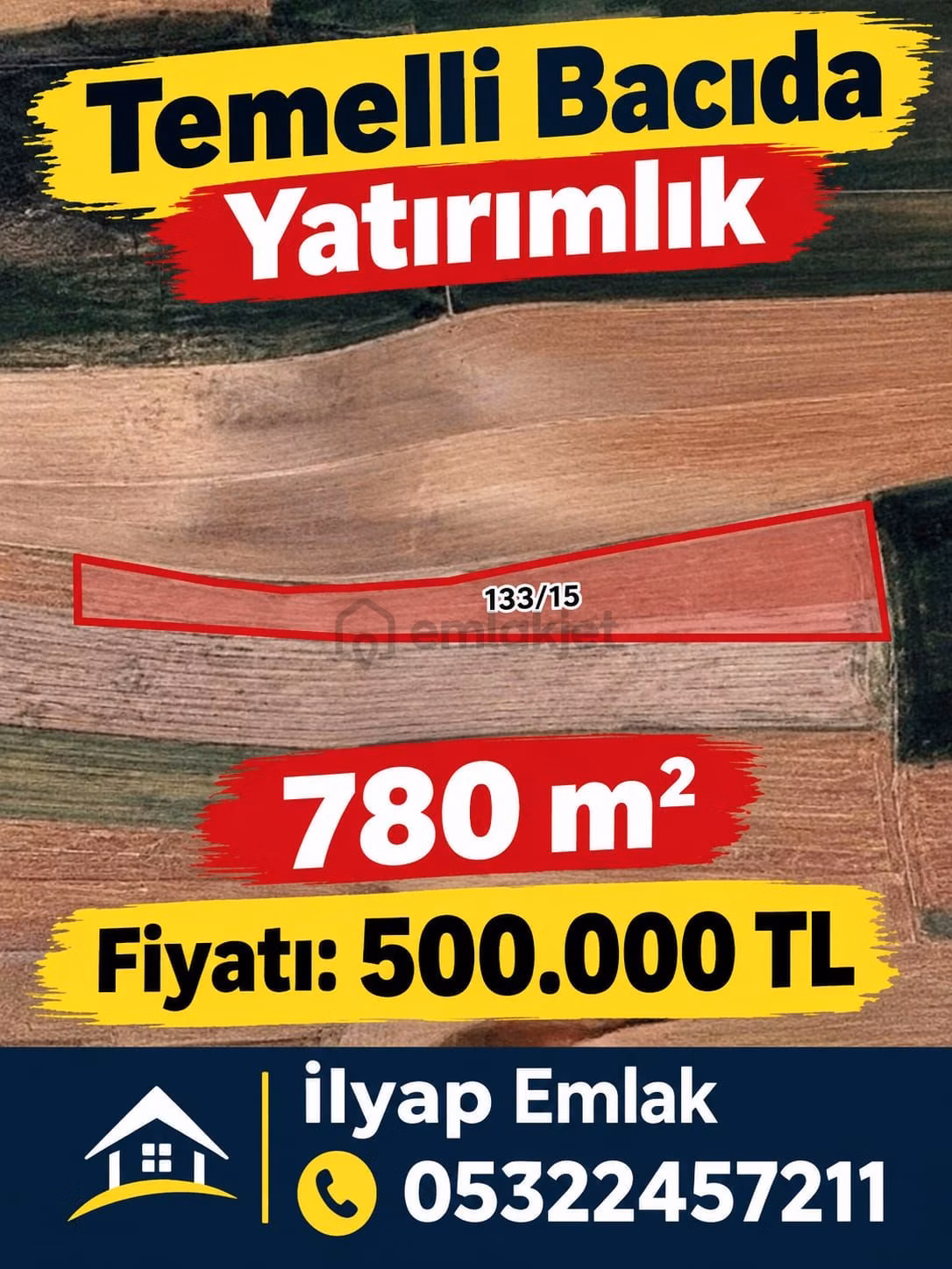 İlyap'tan Temelli Bacıda Yatırımlık 780m2