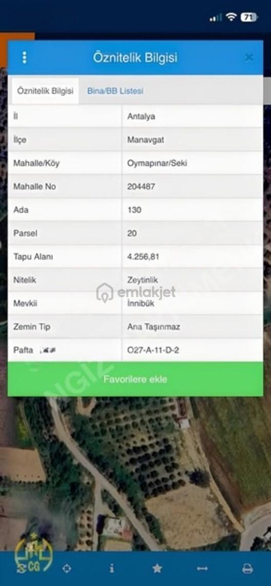 Oymapınarda 4250 M2 Tek Tapu Satılık Tarla - 2