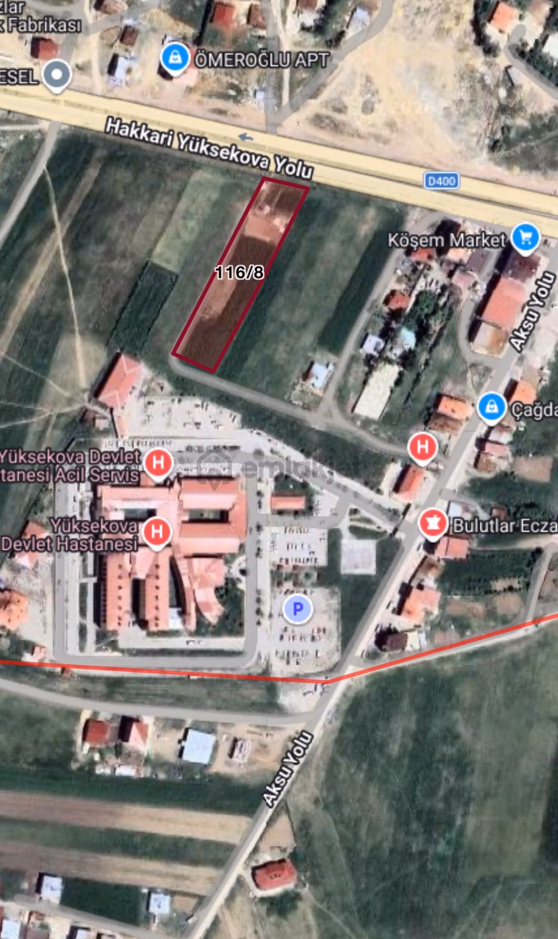Yüksekova Devlet Hast. Yanında İpekyolu Üzerinde Satılık Arsa - 2