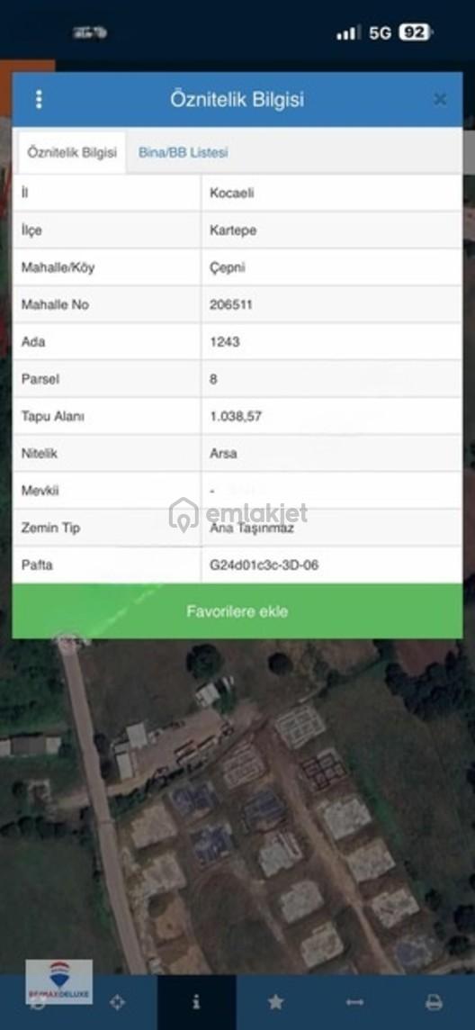 Kartepe Çepni'de Satılık 3114 M2 Arsa - 3