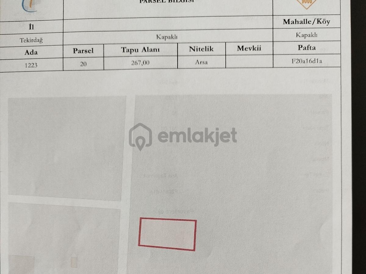 Tekirdağ/kapaklı'da Mustakil Tapulu Satılık Arsa - 6
