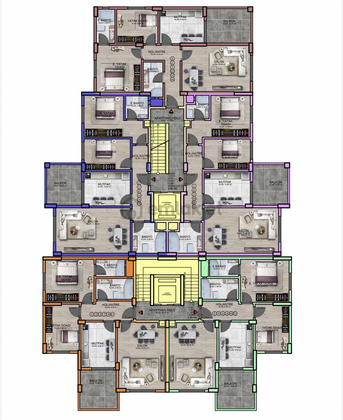Engin Emlaktan Satlık 2+1 Daire - 12