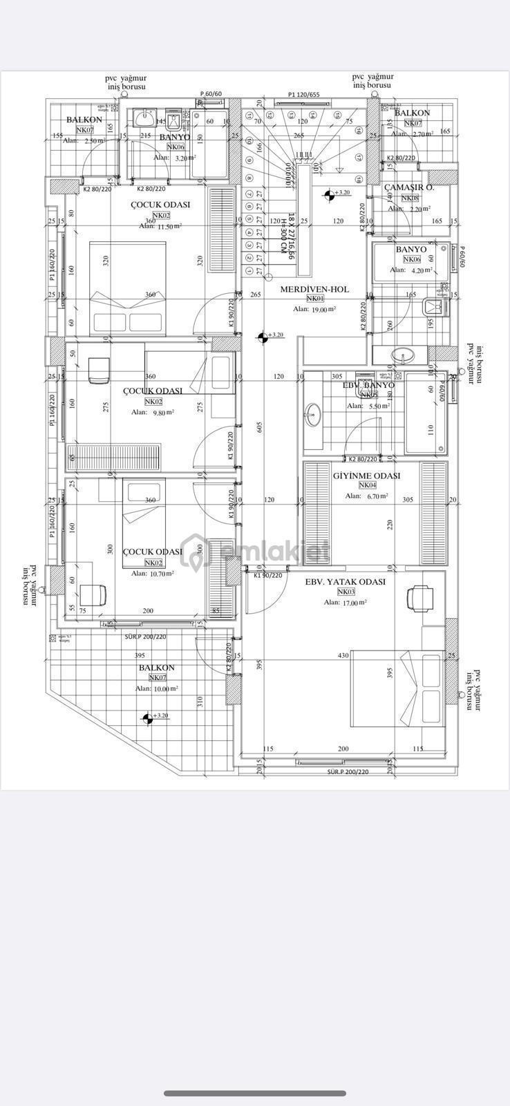 5+1 Villa Çarkıpare Havuzlu Arsa 225m2 Fore Kazık - 5