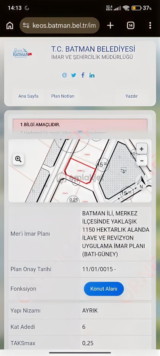 537 M2 Arsa Çevre Yoluna Sıfır Hisse - 3