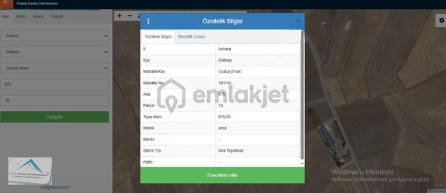 Gölbaşı Oyaca Mah 615 M2 Tek Tapu Villa Parseli - 2