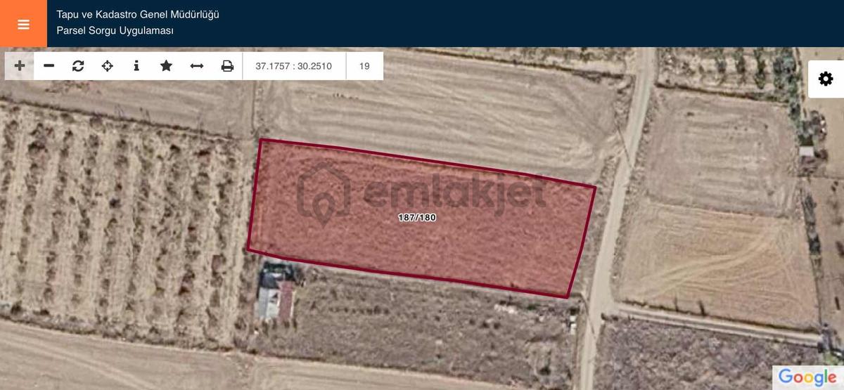 Korkuteli Yelten'de 2391 M2 Yolu Olan Satılık Tarla