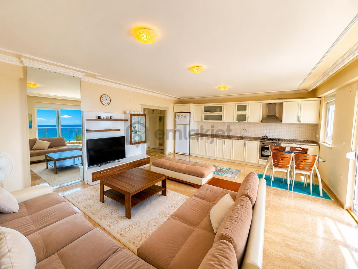 Alanya Mahmutlarda Denize Sıfır Full Deniz Manzaralı 2+1 Daire - 6