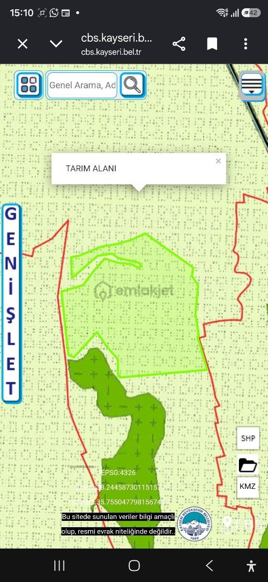Tek Tapu Develi Hüseyinli Satılık 416 Dönüm Tarla - 6