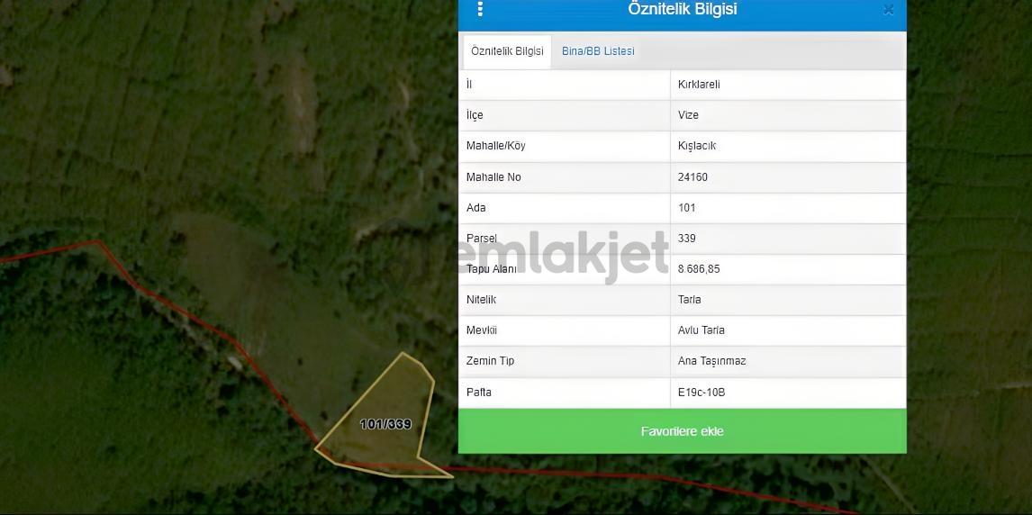 Redstone Vize Kışlacıkta 8.686 M² Satılık Tarla - 3
