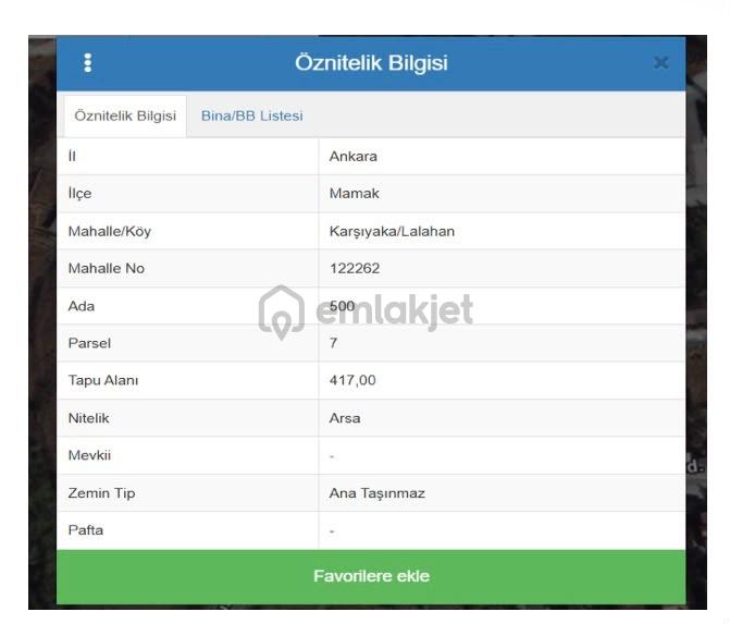 Ankara Mamak Karşıyaka Lalahanda Konut İmarlı Satılık Arsa - 2