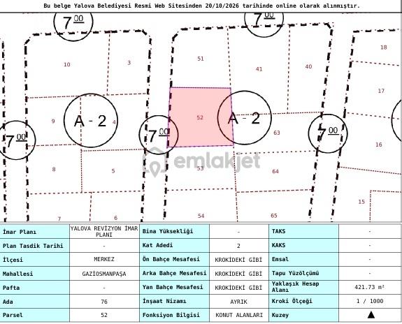 İsmetpaşa'da Deniz Manzaralı Değerli Lokasyonda %40 İmarlı Arsa - 10