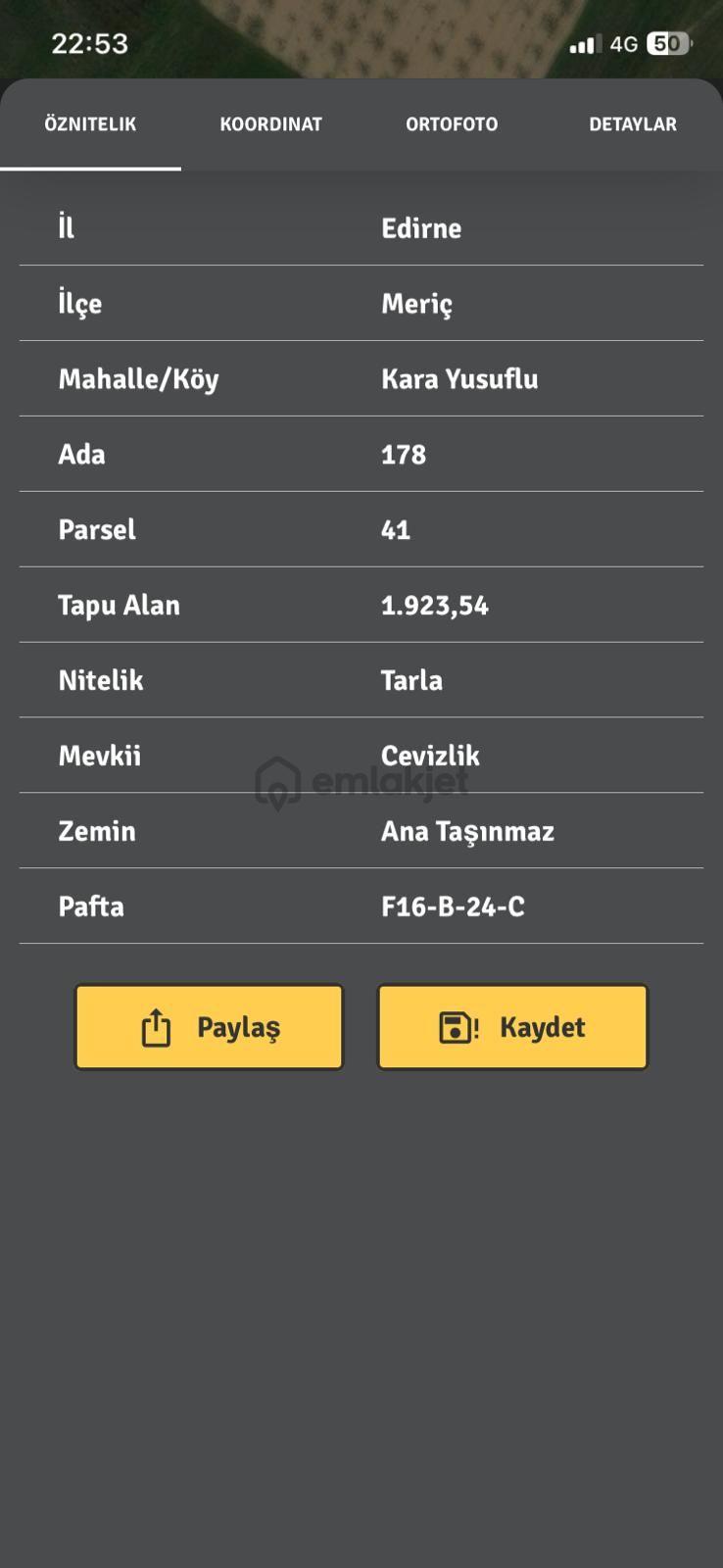 Edirne Meriçte Acil Satılık Arsa - 7