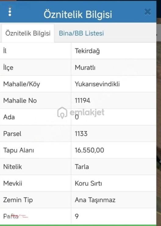 Tekirdağ Muratlı Yukarısevindikli Mahallesinde Satılık Hisse. - 5