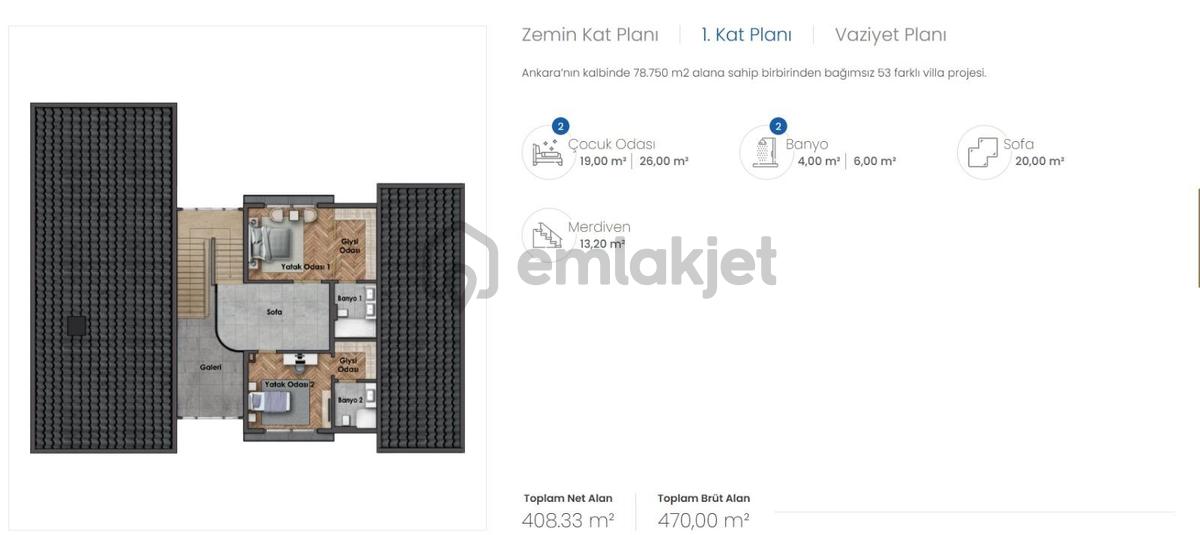 Ankara Gölbaşı Kösen Vills Botanik De Müstakil Satılık Villa