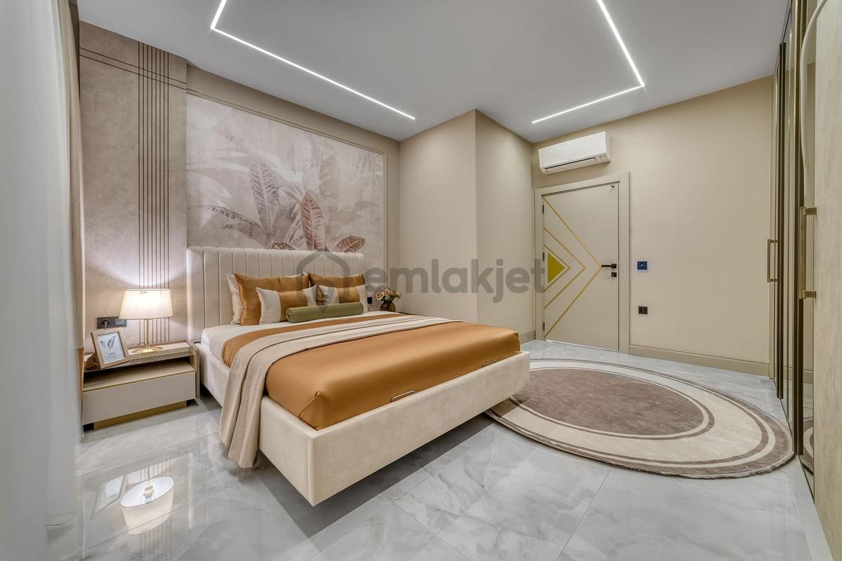 Alanya Tepe'de Deniz Ve Kale Manzaralı Lüks Villa - 35
