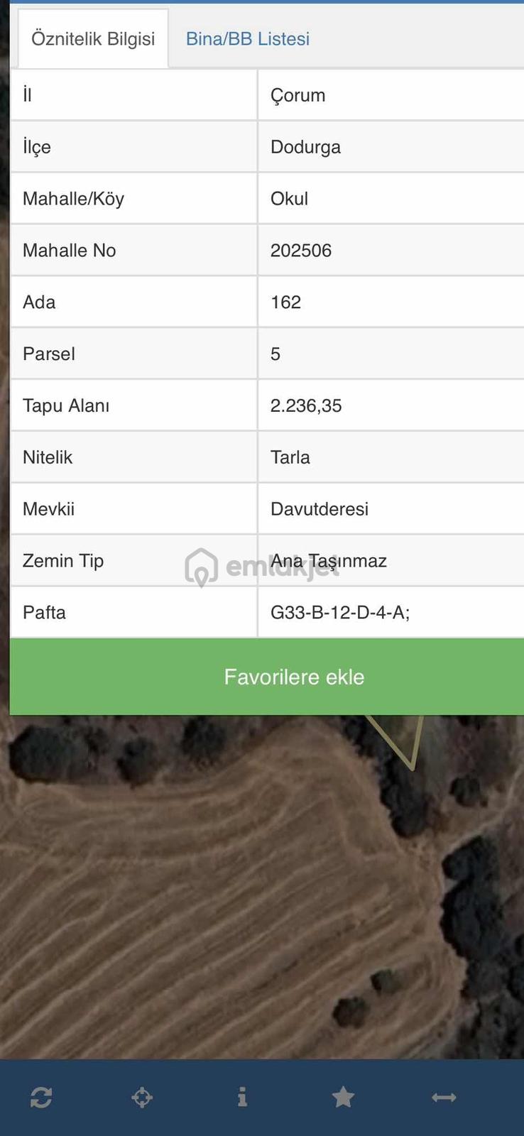 Çorum Dodurga Mevkiinde Satılık Tarla