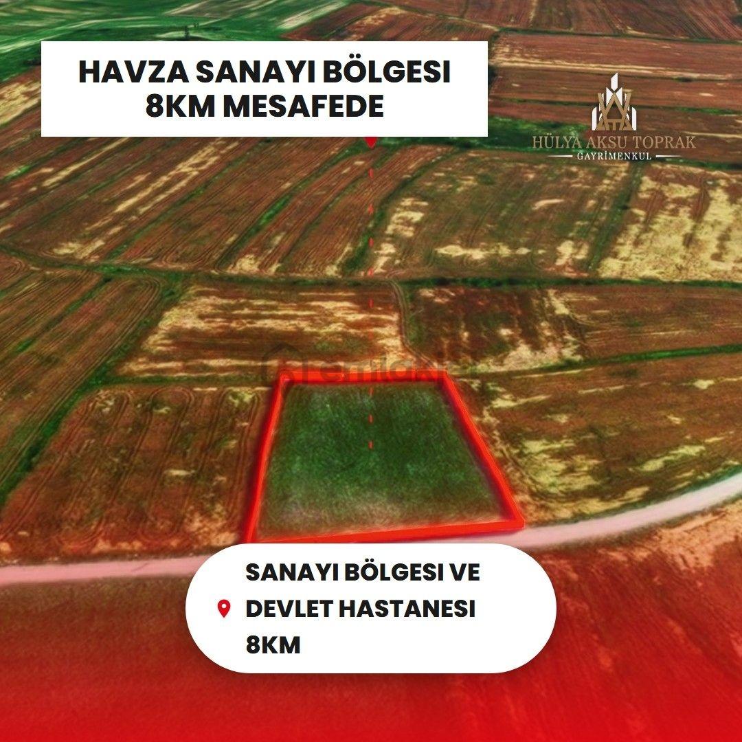 Havza Sivrikese'de Yola Cephe Satılık Arazi - 7
