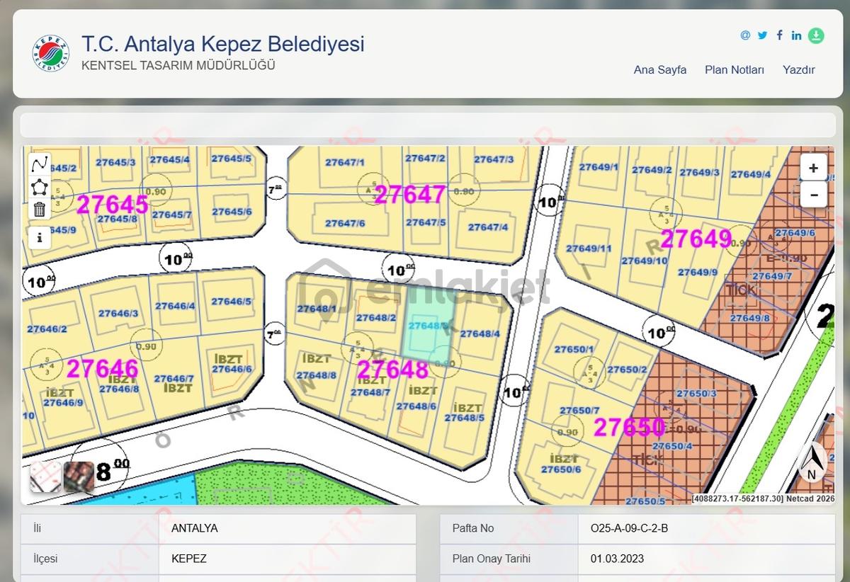 Antalya Yeniemek Mh'de Satılık 354m² Arsa - 9