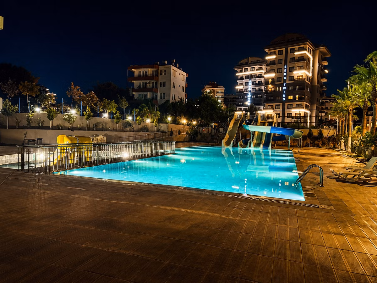 Alanya Avsallarda Havuz Manzaralı 1+1 Satılık Daire - 15