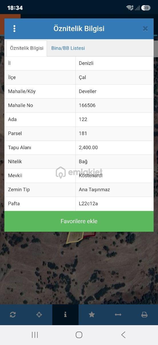 Çal Devellerde 2400m2 Öküzgözü Üzüm Bağı :) - 5
